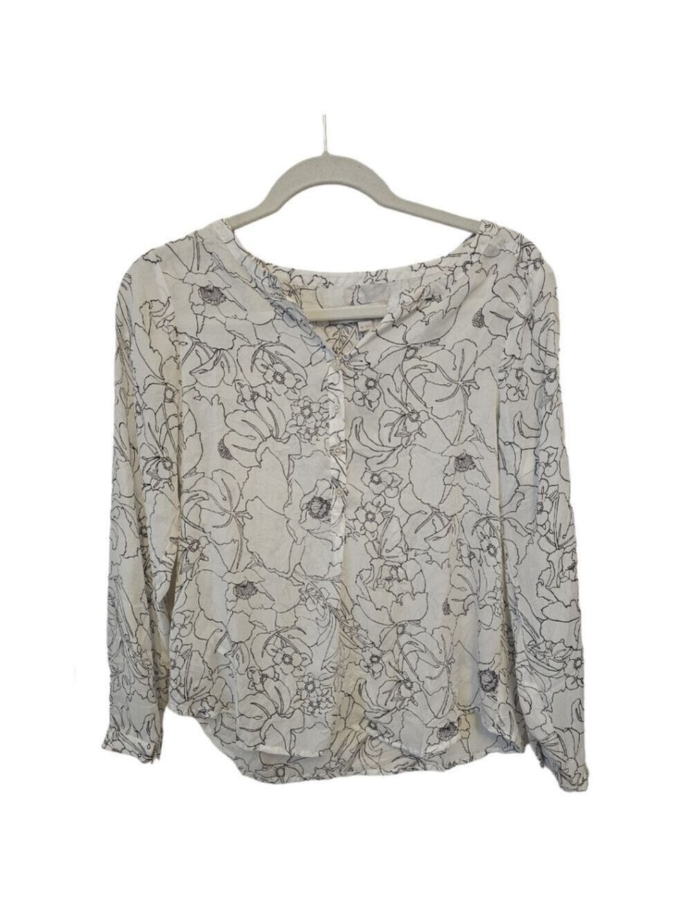 LOFT Sheer Floral  Blouse